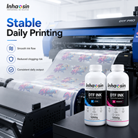 Encre textile DTF, formule anti-colmatage pour impression personnalisée sur t-shirts et vêtements, impression en poudre à effet film doux au toucher