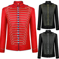 2023 médiéval hommes veste Steampunk Hussar fanfare batteur défilé veste manteau Cosplay Costume