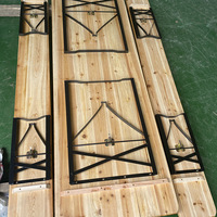 Mobilier d'extérieur Location d'événements, ensemble de tables de pique-nique pliantes en bois massif