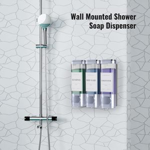<b>Shampoo</b> <b>and</b> <b>Conditioner</b> <b>Dispenser</b> Chamber Wall Mounted Shower Soap <b>Dispenser</b> No Drill <b>Shampoo</b> Pump <b>Dispenser</b> for Shower Bathroom - Product Image 4