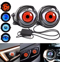 Kit de rétrofit de phares de voiture avec feux LED dynamiques « Devil Eyes » à lentille et télécommande
