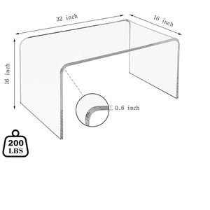 Chất lượng cao đa năng tùy chỉnh bảng Acrylic dấu hiệu và bảng Acrylic cho đám cưới cong Bàn cà phê Acrylic - Product Image 3