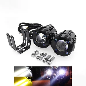 Newest 3.2 inch 60W mini driving Light High Low Beam Dual Color 4X4 motorcycle combo fog light