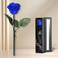 TC Groothandel Hot Selling Moederdag Valentijnsdag Bruiloft Cadeau Echte Aanraakbare Ge conserveerde Bloem Enkel Roos met Steel Unieke Cadeaus