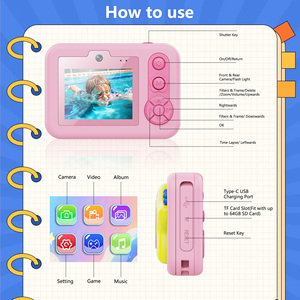 Cámara Digital HD 1080p CMOS para Niños, Mini Cámara con Gran Angular de 360°, Resistente a Caídas y Lluvia, Pantalla de 2.4'', Reproductor MP3, Memoria Integrada de 32GB - Product Image 6