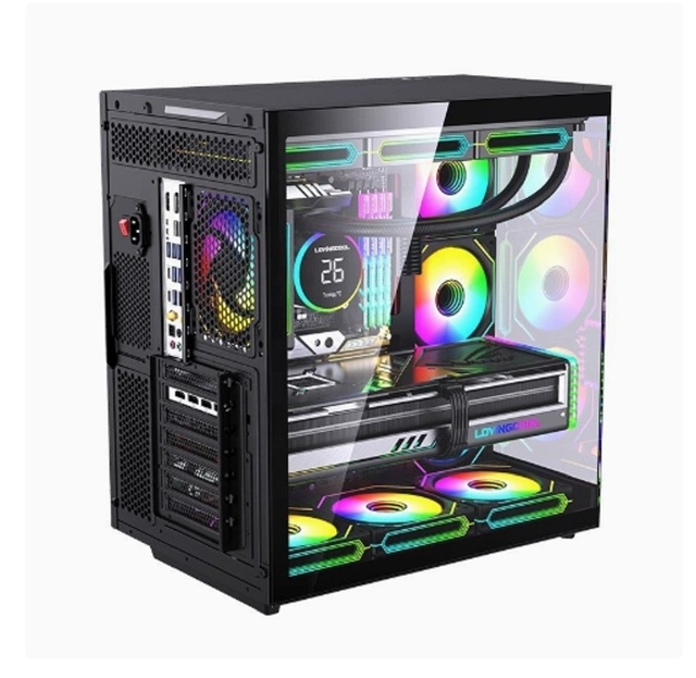 All Aluminum MATX Gaming Desktop Chassis, CNC Machined Aluminum PC Enclosure