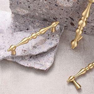 Luxury Scandinavian Style Solid Brass Pulls Handles Gold Cabinet Drawer Wardrobe <strong>Doors</strong> Handles <strong>Knobs</strong> - Product Image 3