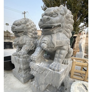 Personnalisé en plein air jardin ornement grand granit fu chiens sculpture marbre chinois <span class=keywords><strong>toto</strong></span> statues <span class=keywords><strong>de</strong></span> chien <span class=keywords><strong>de</strong></span> vente - Product Image 6