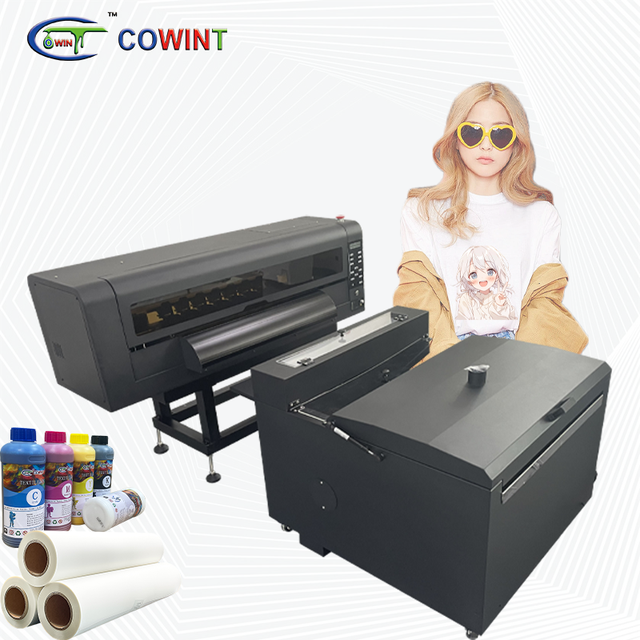 Cowint Dual I3200 Dual Xp600 A3 Dtf Printer 37 Cm Direct Transfer Film Printer With Dtf Shaking Powder Machine for T-Shirt