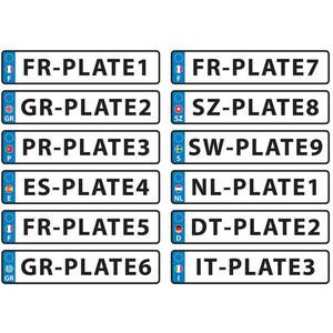 Placa <span class=keywords><strong>de</strong></span> <span class=keywords><strong>matrícula</strong></span> <span class=keywords><strong>de</strong></span> coche <span class=keywords><strong>de</strong></span> número <span class=keywords><strong>de</strong></span> aluminio reflectante europeo <span class=keywords><strong>de</strong></span> motocicleta <span class=keywords><strong>de</strong></span> aluminio personalizado - Product Image 6