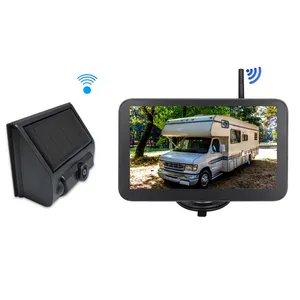 Cámara de respaldo inalámbrica para coche RV, sistema de visión trasera para camión de alta resistencia, Solar, HD, 1080P