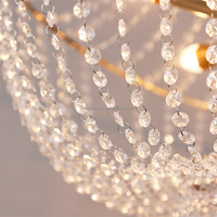 Nordique personnalisé luxe LED cristal lustres de plafond élégant Vintage moderne hôtel hall mariage décor pendentif lumières