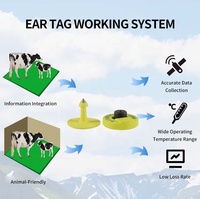 Etiquetas de oreja de bestia animal personalizadas, código QR RFID inteligente de largo alcance con anillo, nueva condición para ovejas