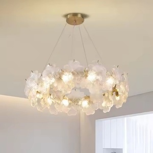 Lustre de plafond moderne nordique de luxe, luminaire suspendu pour intérieur, salon, salle à manger, design floral, <span class=keywords><strong>pissenlit</strong></span>, lampe suspendue en verre - Product Image 4