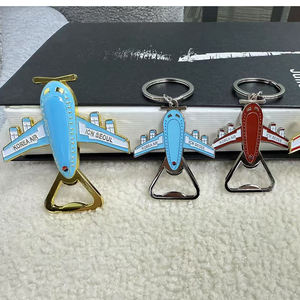 个性化装饰艺术中磁金属飞机3D平面形状开瓶器冰箱贴定制旅游纪念品 - Product Image 6