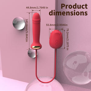 オデコ 大人用吸引式セックストイ 3 in 1 ローズバイブレーター ラブエッグ クリトリス刺激器 クリトリス吸引バイブレーター 女性用マスターベーター - Product Image 3