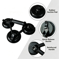 Ventouse de pose de carrelage haute résistance pour surfaces planes et lisses avec poignée ergonomique