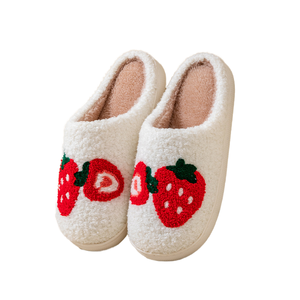 Chaussons d'intérieur en coton pour femmes, les plus vendus 2026, chauds et respirants pour l'hiver, avec semelle extérieure en PVC, style fourrure - Product Image 4