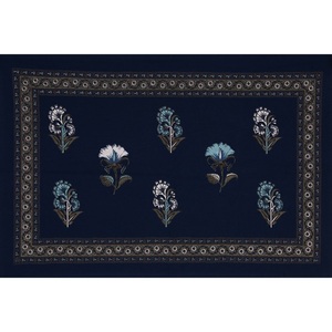 Juego de Sábanas Planas Estampadas de Estilo Vintage Azul Clásico, 2 Fundas de Almohada, 100% Algodón, 300 Hilos, Estilo Natural Ecológico, Venta al Por Mayor - Product Image 3