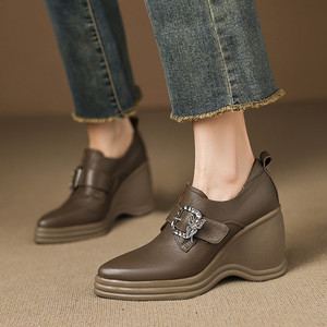 Zapatos de Cuero para Hombre de Lujo Estilo Italiano para Boda, Camuflaje, Formales, Sin Cordones, Oxford, Hechos a Mano, Ligeros para Otoño - Product Image 5