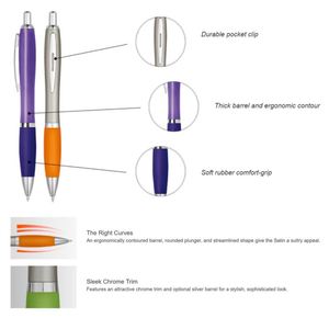 Best Bulk Office ABS Plastic <b>Pen</b> With Promotional Printing Personalized Customized Logo Click Ballpoint Soft Grip for Gift - Product Image 3