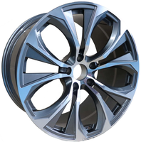 Jantes en alliage d'aluminium forgé Flrocky, design à cinq branches, chromées argentées, 18, 19, 20 pouces, populaires pour la vente en gros, jantes de rechange