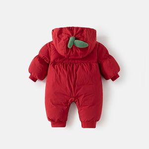 Traje de Invierno <span class=keywords><strong>para</strong></span> Niños, de Poliéster Rojo Sólido, Grueso, <span class=keywords><strong>Nuevo</strong></span> Estilo, de una Pieza, Acolchado - Product Image 3