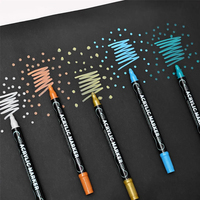 Ensemble de stylos à peinture acrylique de qualité supérieure à double pointe 72 couleurs Marqueurs de graffiti personnalisés pour le marquage de la peinture artistique Peinture à double pointe