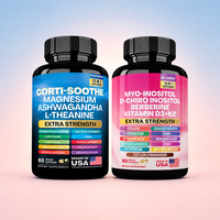 Capsules d'ashwagandha et de glycinate de magnésium avec L-théanine - Force extra 13-en-1 pour le soutien du calme, Marque privée OEM