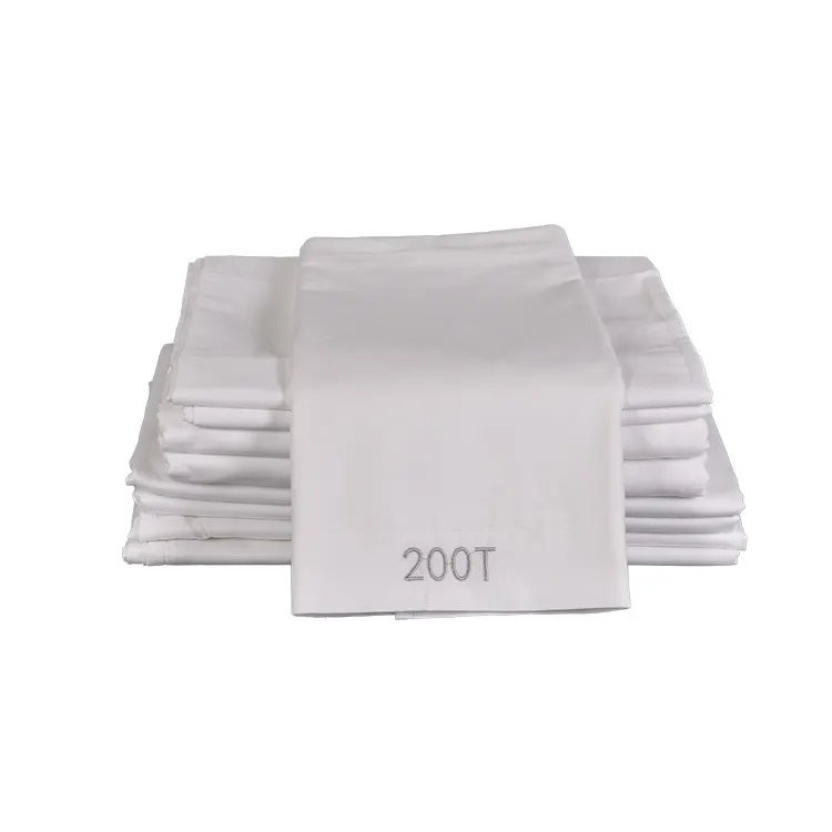 Conjunto de lençol de cama 100% algodão, camas de linho para hotel
