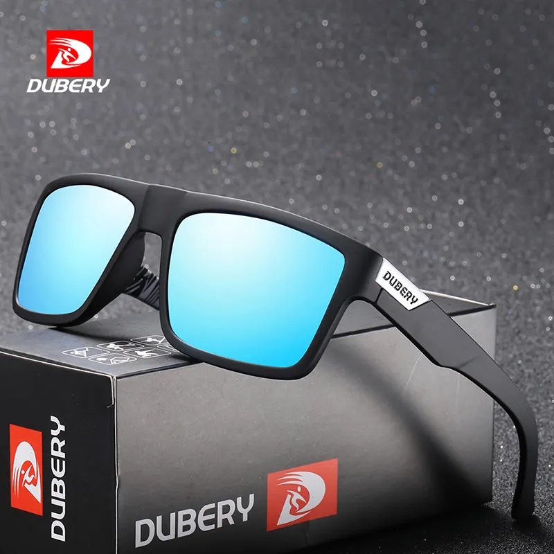 نظارات شمسية مستقطبة مربعة من العلامة التجارية DUBERY UV400 للرجال ظلال نظارات شمسية عتيقة للرجال Oculos