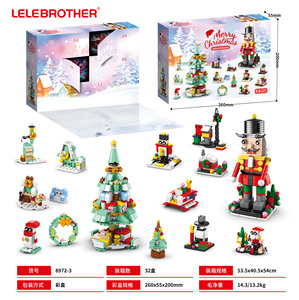 <strong>Lele</strong> Brother Advent Calendar 12 Holes Surprise Blind Box Christmas Gift 8972-1 Construction Toy Educational Building <strong>Blocks</strong> for - Product Image 3