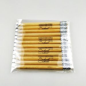 Crayon en bois original de qualité supérieure pour hôtel, publicité, logo personnalisé, crayon de petite taille - Product Image 3