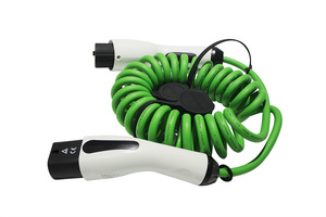 <span class=keywords><strong>Tipo</strong></span> 1 a di <span class=keywords><strong>tipo</strong></span> 2 32A 5 Metri di cavo di ricarica con verde/nero/arancione cavo a spirale - Product Image 4