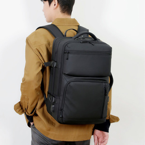 Men's <b>Backpack</b> Expandable <b>15</b> <b>Inches</b> USB Charging Business Travel <b>Laptop</b> Bag Solid Color Wear-Resistant - Product Image 2