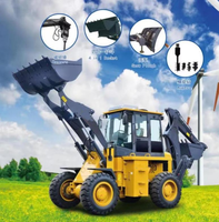 Harga Backhoe Loader China Loader 4*4 Sangat Kuat Backhoe Loader Excavator 1 Ton