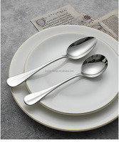Ensemble de couverts en acier inoxydable miroir SS304 de style nordique, vaisselle complète pour la restauration et le service en café