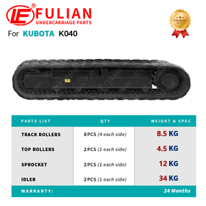 ชุดอะไหล่ช่วงล่างครบชุดสำหรับรถขุดขนาดเล็ก Kubota K040 - ล้อล่าง ล้อขับเคลื่อน ล้อสปอร์คเก็ต ล้ออิดเลอร์ ล้อรองรับ - Product Image 2