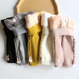 Mallas térmicas coreanas de invierno para niños pequeños y niñas, mallas gruesas cálidas de invierno, bonitos pantalones para niñas, mallas, mallas - Product Image 1