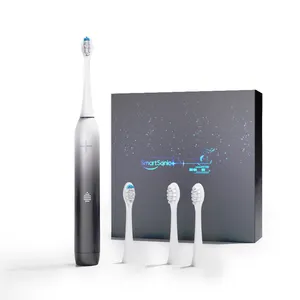 Escova de dentes elétrica Sonic com sensor de pressão liga 4 modos de carregamento rápido tipo C com cerdas desbotantes