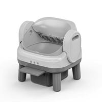 Bac à litière pour chat autonettoyant intelligent, toilette pour chat automatique avec commande à distance par application, matériau PP