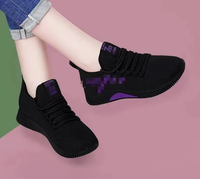 Chaussures de course pour femmes Feiwei Printemps-Automne style Old Beijing, à lacets, tendance, semelle intermédiaire en PVC, faciles à assortir, semelle souple