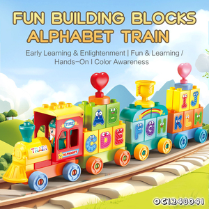 Thư học mầm non đầy màu sắc giáo dục mầm non bé lắp ráp mô hình tàu lớn khối xây dựng đồ chơi Kit để bán nóng - Product Image 2