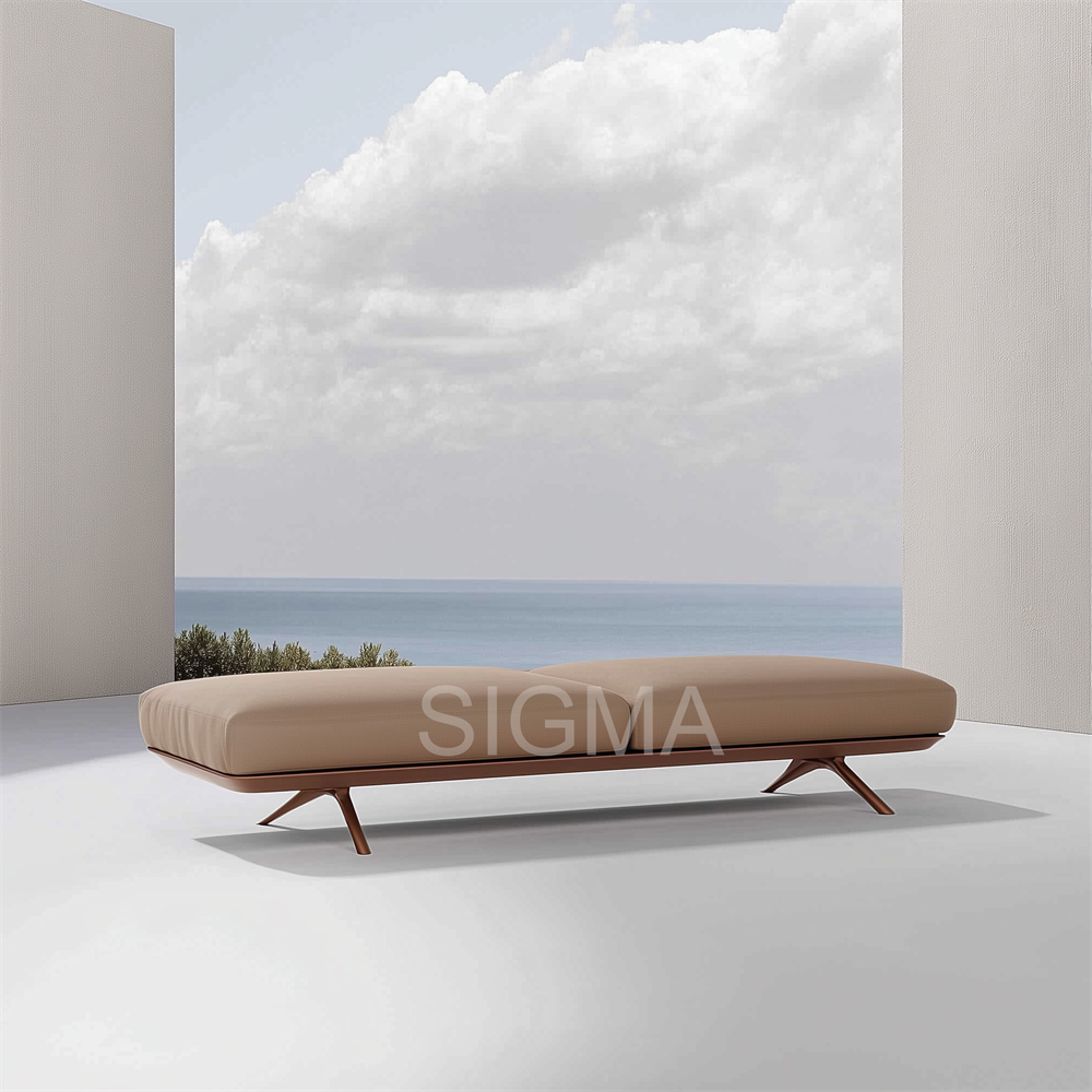 Minimalist Luxurious Outdoor Hotel Villa Garden Sofa with Cushion Backyard Wooden Sofas Teak Wood Sofa Sets