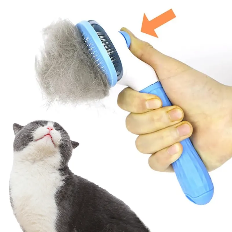 Pet köpek saç çıkarıcı bakım kedi fırça paslanmaz çelik tarak saç çıkarıcı evcil köpekler aksesuarları bakım pet saç fırçası
