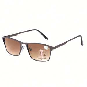 Gafas de Sol Progresivas con Logotipo Personalizado, Diseño Cuadrado de Aleación para Hombre y Mujer, Protección UV400, Lentes Multifocales para Presbicia, Moda 2025 - Product Image 1