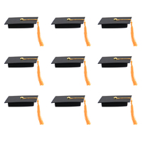 Graduation Cap Design Noir Bonbons Biscuit Boîtes Avec Gland Graduation Cérémonie Party Favor Décorations Coffrets Cadeaux