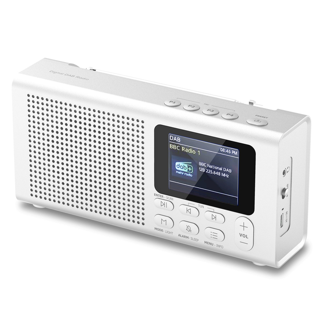 Portable DAB/DAB+ & FM Radio Kitchen Radio with Alarm Clock and Sleep Timer