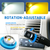 Nouveaux phares antibrouillard LED pour voiture en aluminium 52W L1B LW5B 5600LM CSP-3570 Chips 9-18V Blanc Jaune Double Couleur Ventilateur Turbo Haute Vitesse