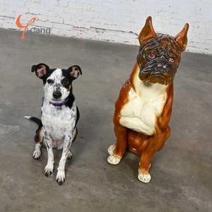 कस्टम डिजाइन किए गए रेसिन फाइबरग्लास शिल्प मूर्तिकला जीवन के लिए प्यारा कार्टून पशु पालतू कुत्ते मॉडल - Product Image 5